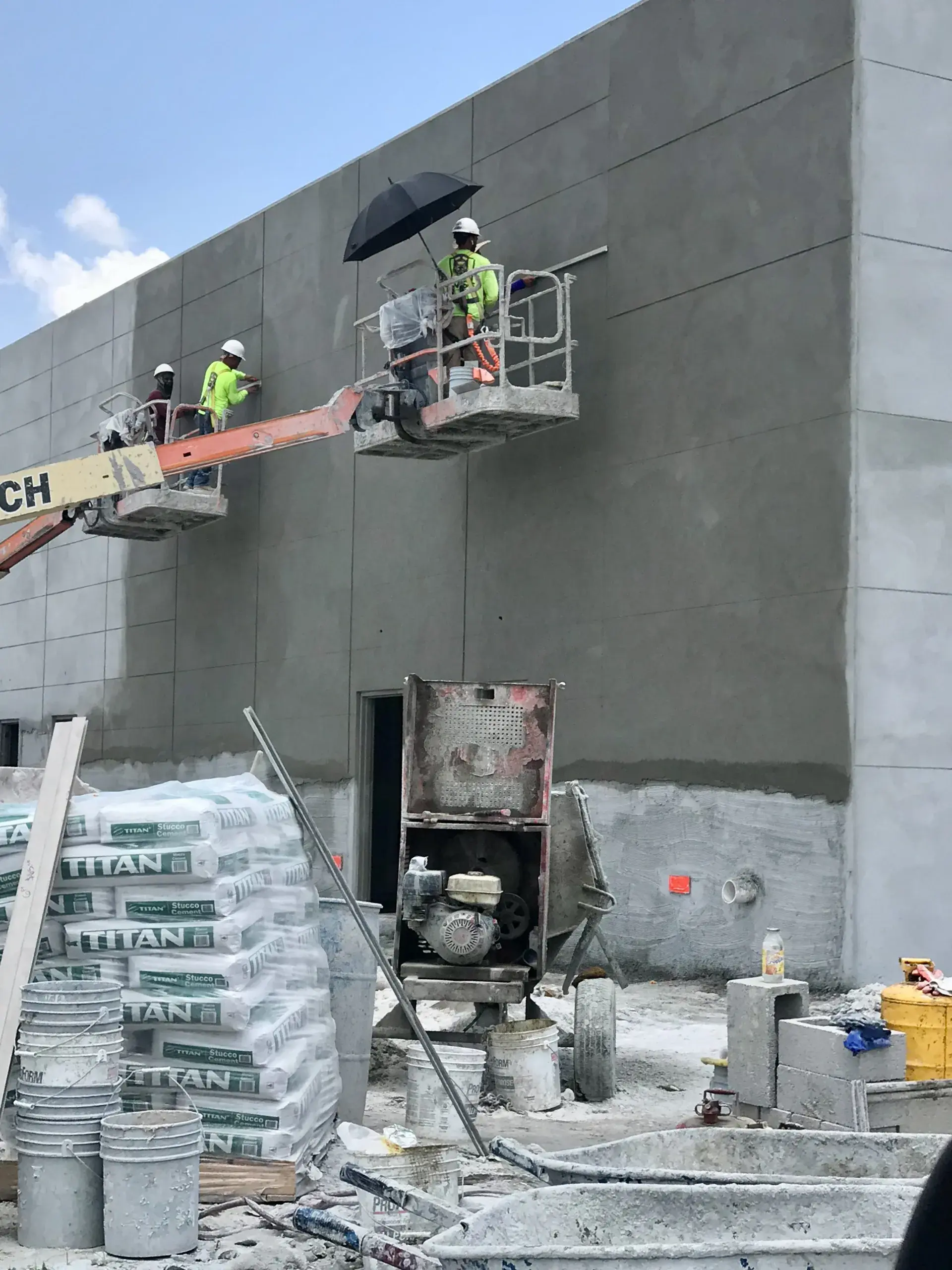 Modern commercial property featuring premium stucco services