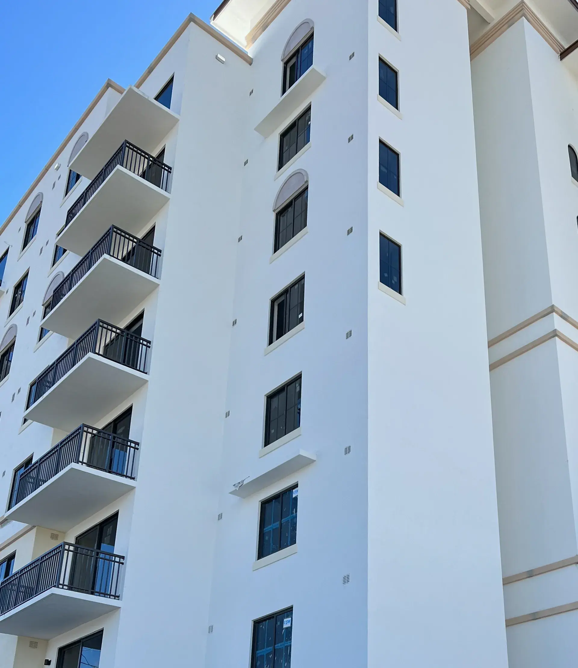 New construction project with expert stucco installation