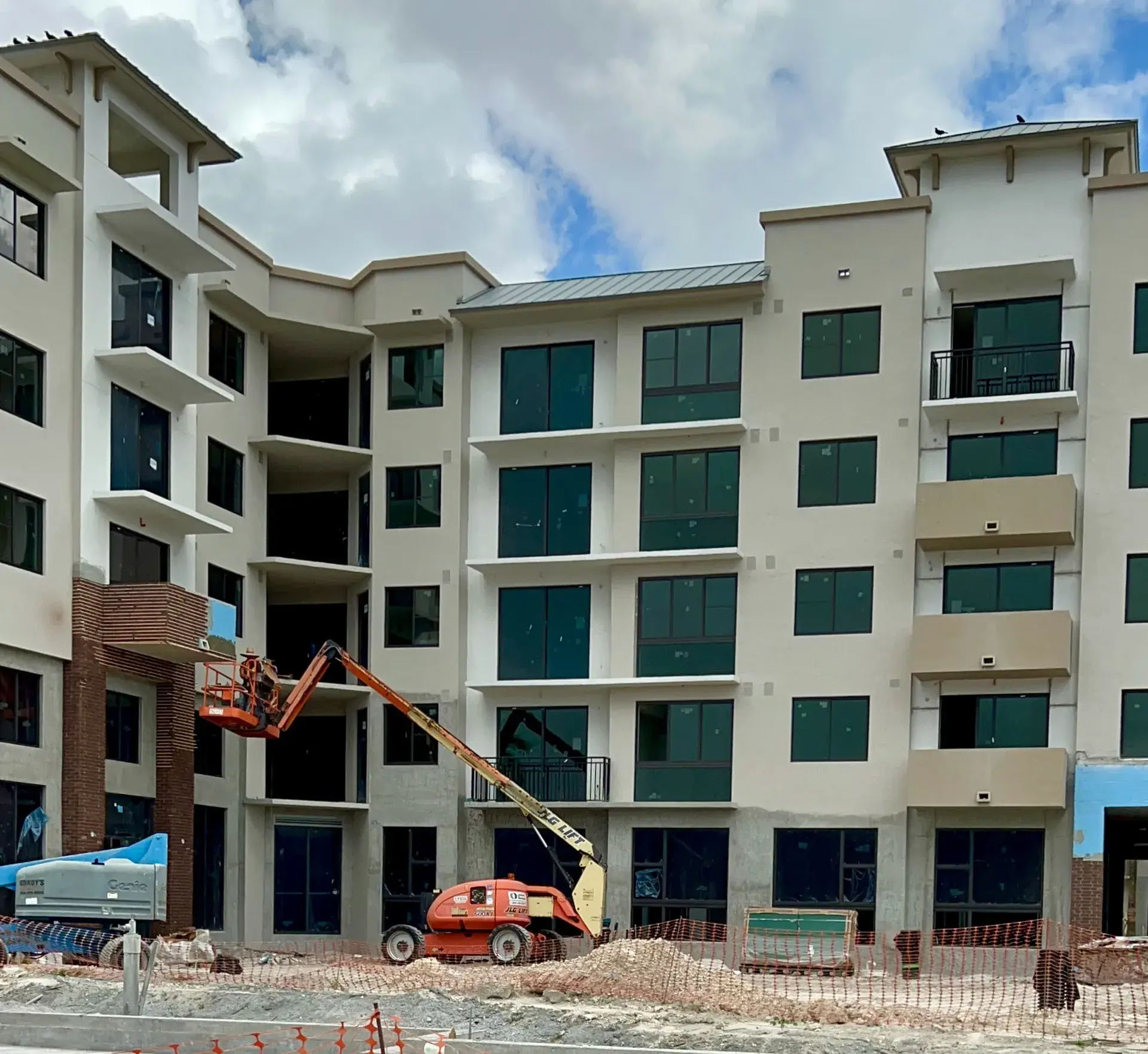 Modern home under construction showcasing high-quality stucco