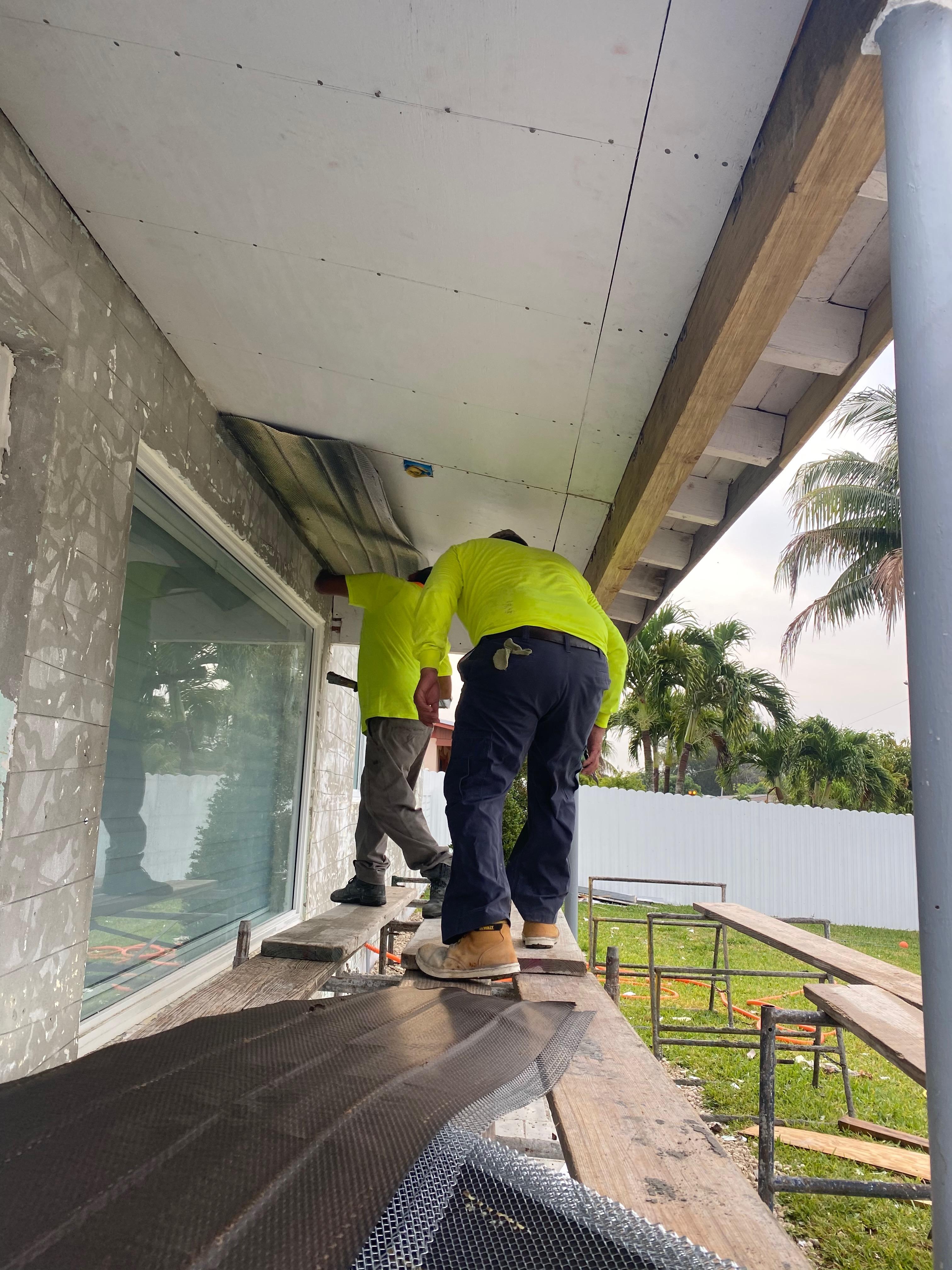 Trim repair on a home exterior, highlighting our comprehensive service