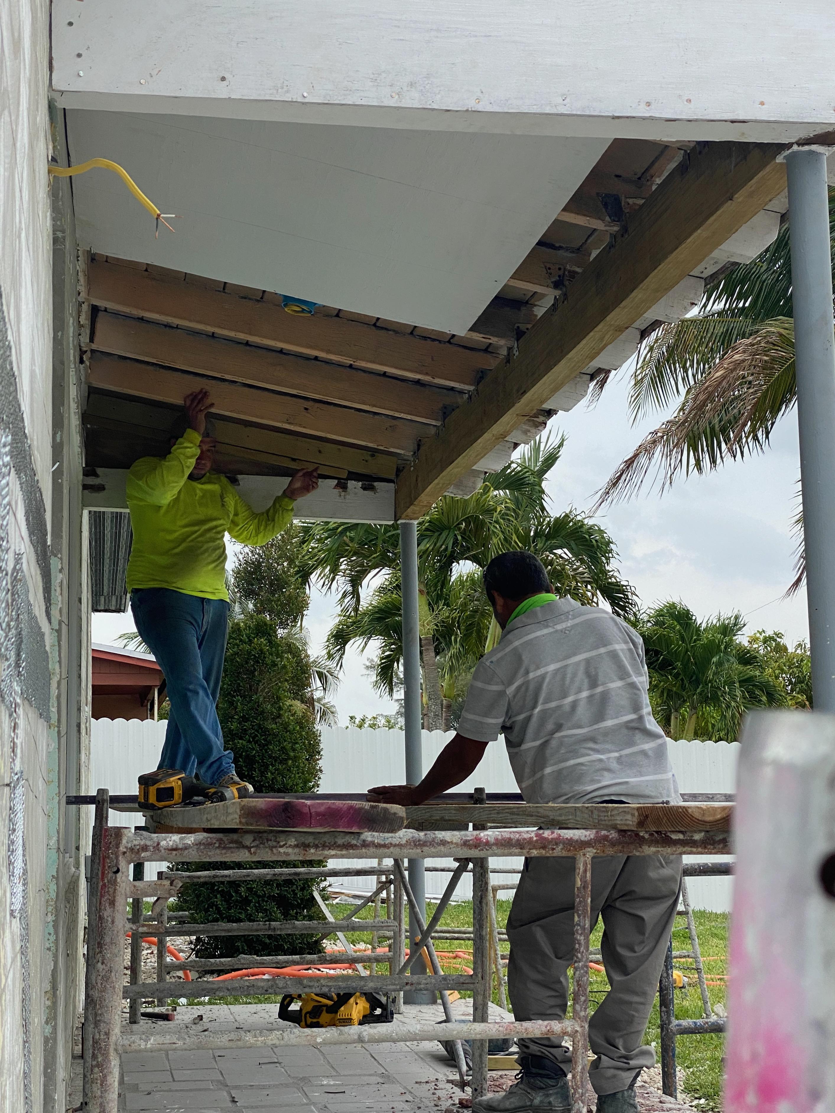 Exterior soffit repair restoring the home’s original charm