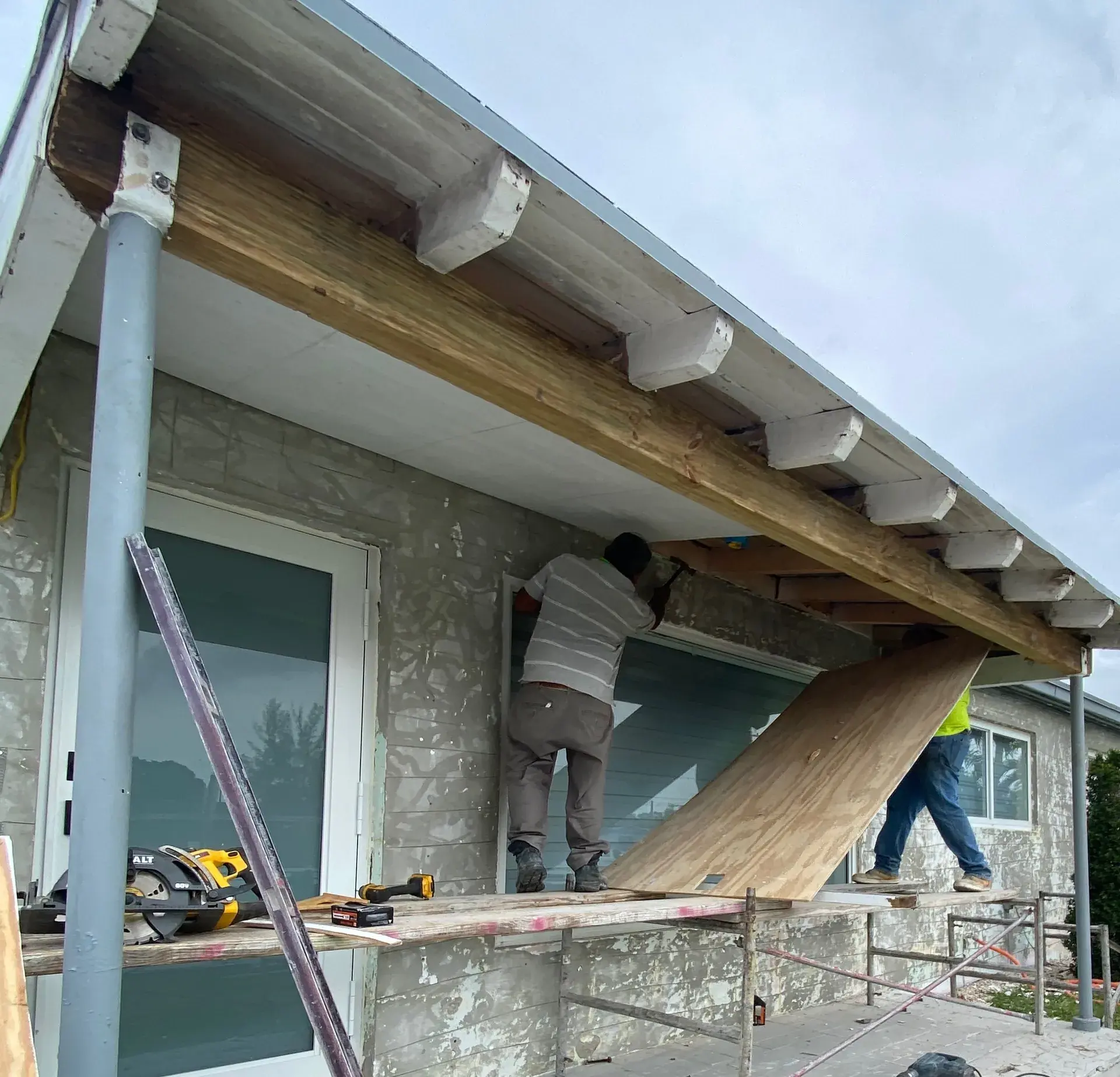 Detailed soffit repair ensuring lasting durability