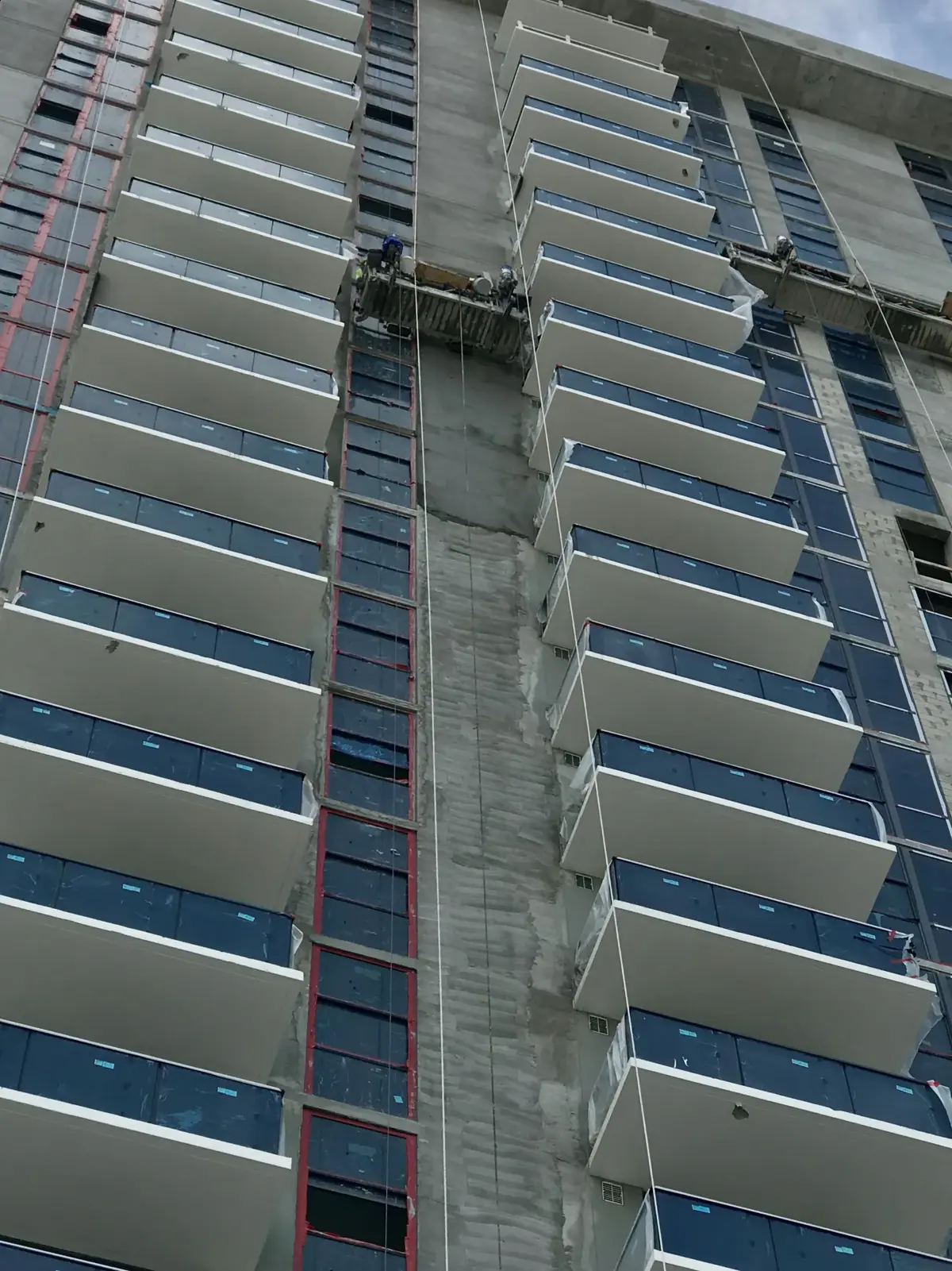 Commercial stucco installation on an office building in South Florida